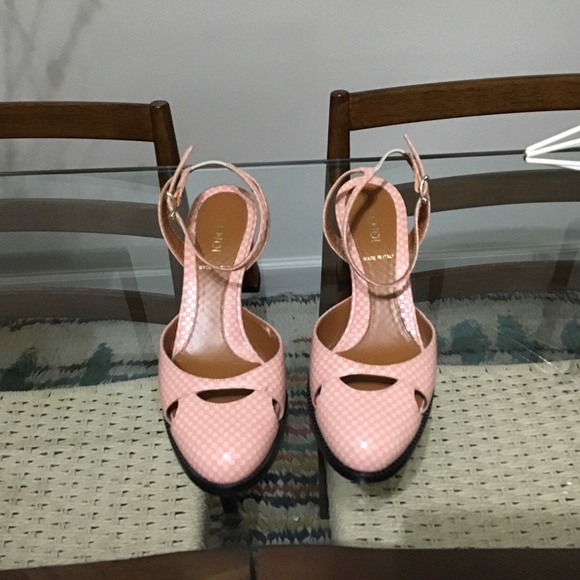 Fendi Colorblock Pattern Sandals
